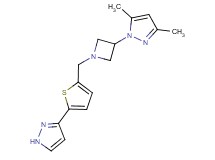 3,5-dimethyl-1-(1-{[5-(1H-pyrazol-3-yl)-2-thienyl]methyl}azetidin-3-yl)-1H-pyrazole