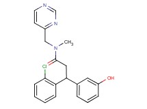 3-(2-chlorophenyl)-3-(3-hydroxyphenyl)-N-methyl-N-(4-pyrimidinylmethyl)propanamide