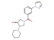 (3S*,4S*)-4-(1-piperidinyl)-1-[3-(1H-pyrazol-1-yl)benzoyl]-3-pyrrolidinol