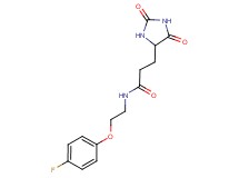 3-(2,5-dioxo-4-imidazolidinyl)-N-[2-(4-fluorophenoxy)ethyl]propanamide