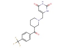 6-({3-[4-(trifluoromethyl)benzoyl]piperidin-1-yl}methyl)pyrimidine-2,4(1H,3H)-dione
