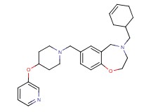 4-(3-cyclohexen-1-ylmethyl)-7-{[4-(3-pyridinyloxy)-1-piperidinyl]methyl}-2,3,4,5-tetrahydro-1,4-benzoxazepine
