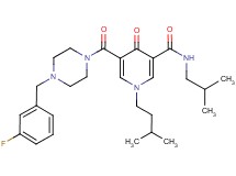 5-{[4-(3-fluorobenzyl)-1-piperazinyl]carbonyl}-N-isobutyl-1-(3-methylbutyl)-4-oxo-1,4-dihydro-3-pyridinecarboxamide