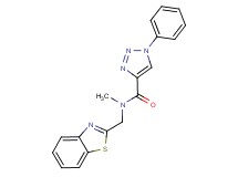 N-(1,3-benzothiazol-2-ylmethyl)-N-methyl-1-phenyl-1H-1,2,3-triazole-4-carboxamide