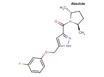 3-{[(2R,5R)-2,5-dimethylpyrrolidin-1-yl]carbonyl}-5-[(3-fluorophenoxy)methyl]-1H-pyrazole