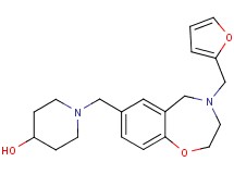 1-{[4-(2-furylmethyl)-2,3,4,5-tetrahydro-1,4-benzoxazepin-7-yl]methyl}-4-piperidinol