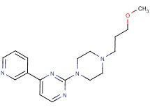 2-[4-(3-methoxypropyl)-1-piperazinyl]-4-(3-pyridinyl)pyrimidine