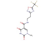 1-methyl-2,4-dioxo-N-{2-[5-(trifluoromethyl)-1,2,4-oxadiazol-3-yl]ethyl}-1,2,3,4-tetrahydropyrimidine-5-carboxamide