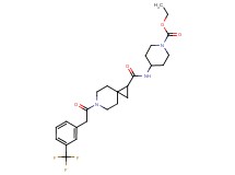 ethyl 4-{[(6-{[3-(trifluoromethyl)phenyl]acetyl}-6-azaspiro[2.5]oct-1-yl)carbonyl]amino}-1-piperidinecarboxylate