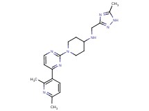 1-[4-(2,6-dimethylpyridin-3-yl)pyrimidin-2-yl]-N-[(5-methyl-1H-1,2,4-triazol-3-yl)methyl]piperidin-4-amine