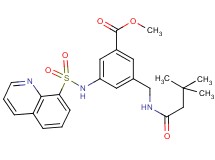 methyl 3-{[(3,3-dimethylbutanoyl)amino]methyl}-5-[(8-quinolinylsulfonyl)amino]benzoate