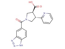 (3S*,4S*)-1-(1H-1,2,3-benzotriazol-5-ylcarbonyl)-4-pyridin-2-ylpyrrolidine-3-carboxylic acid