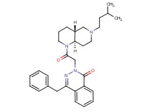 4-benzyl-2-{2-[(4aR*,8aR*)-6-(3-methylbutyl)octahydro-1,6-naphthyridin-1(2H)-yl]-2-oxoethyl}-1(2H)-phthalazinone