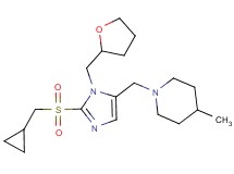 1-{[2-[(cyclopropylmethyl)sulfonyl]-1-(tetrahydro-2-furanylmethyl)-1H-imidazol-5-yl]methyl}-4-methylpiperidine