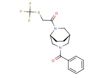 (1S*,5R*)-3-benzoyl-6-{[(trifluoromethyl)thio]acetyl}-3,6-diazabicyclo[3.2.2]nonane