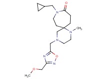 9-(cyclopropylmethyl)-4-{[3-(methoxymethyl)-1,2,4-oxadiazol-5-yl]methyl}-1-methyl-1,4,9-triazaspiro[5.6]dodecan-10-one