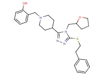 2-({4-[5-[(2-phenylethyl)thio]-4-(tetrahydro-2-furanylmethyl)-4H-1,2,4-triazol-3-yl]-1-piperidinyl}methyl)phenol