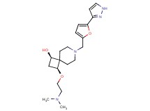 (1R*,3S*)-3-[2-(dimethylamino)ethoxy]-7-{[5-(1H-pyrazol-3-yl)-2-furyl]methyl}-7-azaspiro[3.5]nonan-1-ol