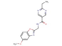 2-ethyl-N-[(5-methoxy-1,3-benzoxazol-2-yl)methyl]pyrimidine-5-carboxamide