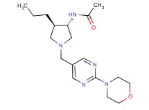 N-{(3S*,4R*)-1-[(2-morpholin-4-ylpyrimidin-5-yl)methyl]-4-propylpyrrolidin-3-yl}acetamide