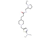 3-(1-{[2-(dimethylamino)-1,3-thiazol-5-yl]methyl}-4-piperidinyl)-N-[(1-ethyl-2-pyrrolidinyl)methyl]propanamide