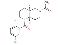 (4aR*,8aS*)-6-acetyl-1-(5-chloro-2-fluorobenzoyl)decahydro-1,6-naphthyridine