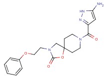 8-[(5-amino-1H-pyrazol-3-yl)carbonyl]-3-(2-phenoxyethyl)-1-oxa-3,8-diazaspiro[4.5]decan-2-one