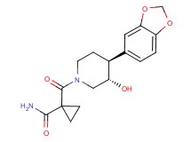 1-{[(3S*,4S*)-4-(1,3-benzodioxol-5-yl)-3-hydroxypiperidin-1-yl]carbonyl}cyclopropanecarboxamide