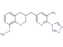 5-[(8-methoxy-3,4-dihydro-2H-chromen-3-yl)methyl]-3-methyl-2-(4H-1,2,4-triazol-4-yl)pyridine