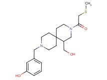 3-({7-(hydroxymethyl)-9-[(methylthio)acetyl]-3,9-diazaspiro[5.5]undec-3-yl}methyl)phenol
