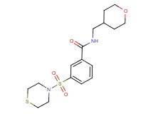 N-(tetrahydro-2H-pyran-4-ylmethyl)-3-(thiomorpholin-4-ylsulfonyl)benzamide