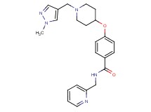 4-({1-[(1-methyl-1H-pyrazol-4-yl)methyl]-4-piperidinyl}oxy)-N-(2-pyridinylmethyl)benzamide