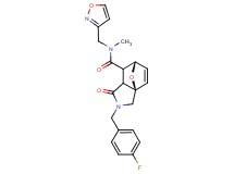(3aR*,6S*)-2-(4-fluorobenzyl)-N-(isoxazol-3-ylmethyl)-N-methyl-1-oxo-1,2,3,6,7,7a-hexahydro-3a,6-epoxyisoindole-7-carboxamide