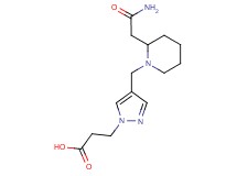 3-(4-{[2-(2-amino-2-oxoethyl)piperidin-1-yl]methyl}-1H-pyrazol-1-yl)propanoic acid