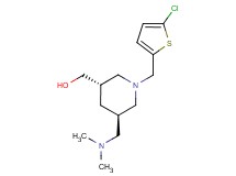 {(3S*,5R*)-1-[(5-chloro-2-thienyl)methyl]-5-[(dimethylamino)methyl]piperidin-3-yl}methanol