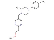 2-(2-methoxyethyl)-5-{[2-methyl-4-(4-methylphenyl)-1-piperazinyl]methyl}pyrimidine