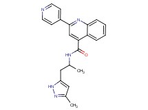 N-[1-methyl-2-(3-methyl-1H-pyrazol-5-yl)ethyl]-2-(4-pyridinyl)-4-quinolinecarboxamide