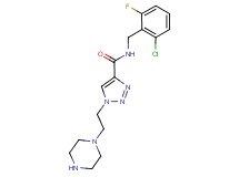 N-(2-chloro-6-fluorobenzyl)-1-(2-piperazin-1-ylethyl)-1H-1,2,3-triazole-4-carboxamide
