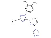 2-[3-cyclopropyl-1-(3,4-dimethylphenyl)-1H-1,2,4-triazol-5-yl]-6-(4H-1,2,4-triazol-4-yl)pyridine