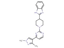 2-{1-[4-(1,3-dimethyl-1H-pyrazol-4-yl)-2-pyrimidinyl]-4-piperidinyl}-1H-benzimidazole bis(trifluoroacetate)