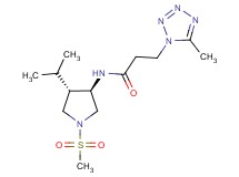 N-[(3R*,4S*)-4-isopropyl-1-(methylsulfonyl)-3-pyrrolidinyl]-3-(5-methyl-1H-tetrazol-1-yl)propanamide