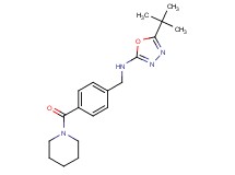 5-tert-butyl-N-[4-(piperidin-1-ylcarbonyl)benzyl]-1,3,4-oxadiazol-2-amine