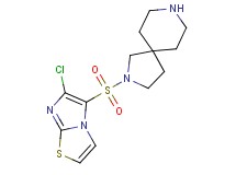 2-[(6-chloroimidazo[2,1-b][1,3]thiazol-5-yl)sulfonyl]-2,8-diazaspiro[4.5]decane hydrochloride