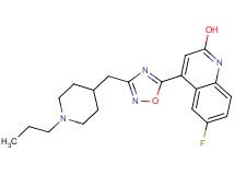 6-fluoro-4-{3-[(1-propyl-4-piperidinyl)methyl]-1,2,4-oxadiazol-5-yl}-2-quinolinol