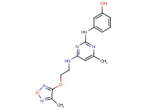 3-{[4-methyl-6-({2-[(4-methyl-1,2,5-oxadiazol-3-yl)oxy]ethyl}amino)pyrimidin-2-yl]amino}phenol