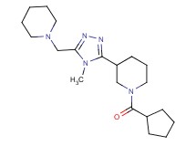 1-(cyclopentylcarbonyl)-3-[4-methyl-5-(piperidin-1-ylmethyl)-4H-1,2,4-triazol-3-yl]piperidine
