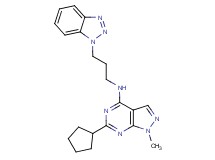 N-[3-(1H-1,2,3-benzotriazol-1-yl)propyl]-6-cyclopentyl-1-methyl-1H-pyrazolo[3,4-d]pyrimidin-4-amine