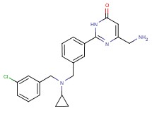 6-(aminomethyl)-2-(3-{[(3-chlorobenzyl)(cyclopropyl)amino]methyl}phenyl)-4(3H)-pyrimidinone bis(trifluoroacetate)