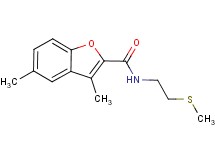 3,5-dimethyl-N-[2-(methylthio)ethyl]-1-benzofuran-2-carboxamide