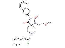 8-[(2Z)-2-chloro-3-phenyl-2-propen-1-yl]-3-(2,3-dihydro-1H-inden-2-yl)-1-(2-methoxyethyl)-1,3,8-triazaspiro[4.5]decane-2,4-dione